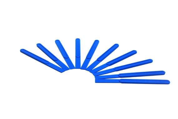 10x BLUE 110mm Flexible End Plastic Glue Spreaders  S7676