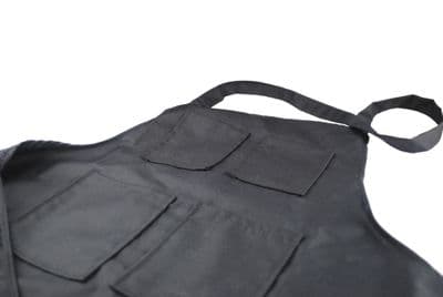 Apron, Light Weight, Black  4 Pockets.   J1136