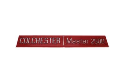 Colchester Master 2500 Plastic Machine Lathe Badge Emblem Sign Logo Identifier. M9290