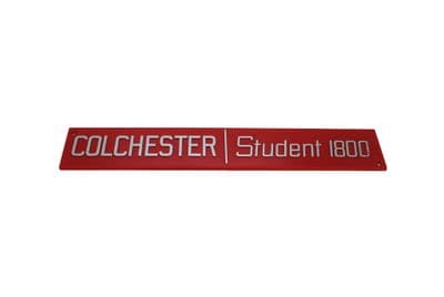 Colchester Student 1800 Plastic Machine Lathe Badge Emblem Sign Logo Identifier. M9291