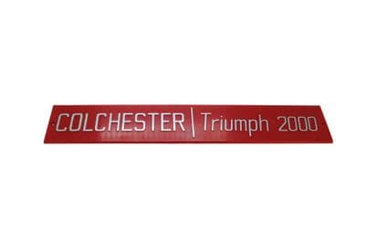 Colchester Triumph 2000 Plastic Machine Lathe Badge Emblem Sign Logo Identifier. M9292