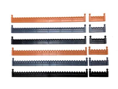 Dolls House / Diorama Garden Border Edging Panels, Pack of  10, Various Colours/Styles. A1013