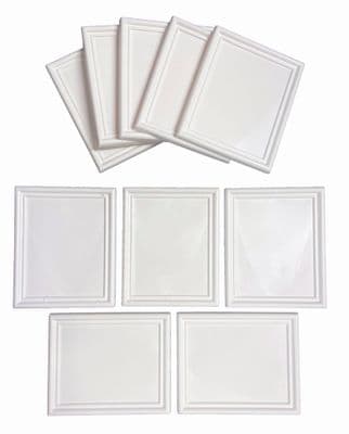 Dolls House Picture Frames, Pack of 10, Rectangular, Choice of Colours.  A1007