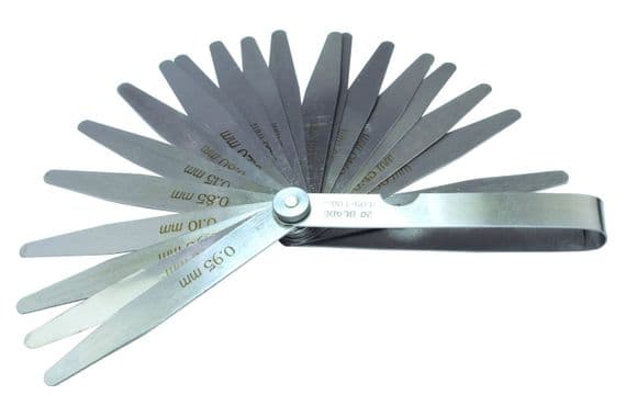 Feeler Gauge 20 Blade for Rolling Mill aligning the Rollers Metric. D8040
