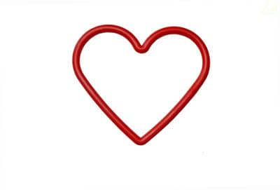 Heart Shape RED Macrame Frame Rings, Pk  5 155mm x 112mm, S7830