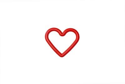 Heart Shape RED Macrame  Rings, Pk 5 87mm x 62mm,  S7828