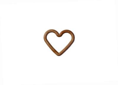 Heart Shape WOOD EFFECT Macrame Rings, Pk 5, 87mmx62mm,  S7828