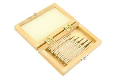 Jewellers Screwdriver Set x 6 in a Wooden Box. S7055