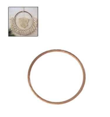 PK 5 35cm  X/L Round Brown Plastic Macrame Rings  S7849