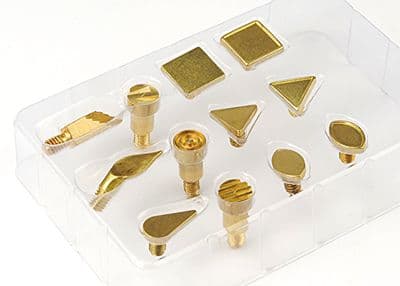 Pyrography Stamp Leather Wood Burning  12 Piece, Shapes. M0618