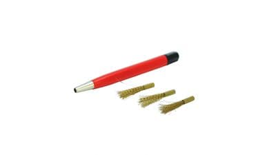 Scratch Brush Pen, Brass, Set of 1 and 3 x Refills, Removes Rust & Scratches Weathering. M9256