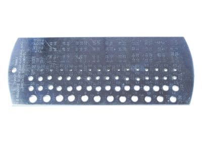 Steel Twist Drill & Machine Tap Gauge n.f & n.c Decimal Equivalents. M0419