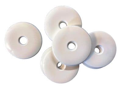 Survey / Road Markers, 55mm Dia, PK 100  White, High Impact HDPE . S7793