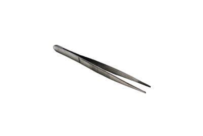 Tweezers 110mm Stainless Steel  Serrated and Blunt End. S7800
