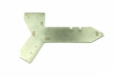 Universal Grinding Gauge  55º, 60º, 90º & 120º drill lathe screw. D8044