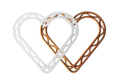Wreath Ring, PK 10  Heart Shape Flat 8.5