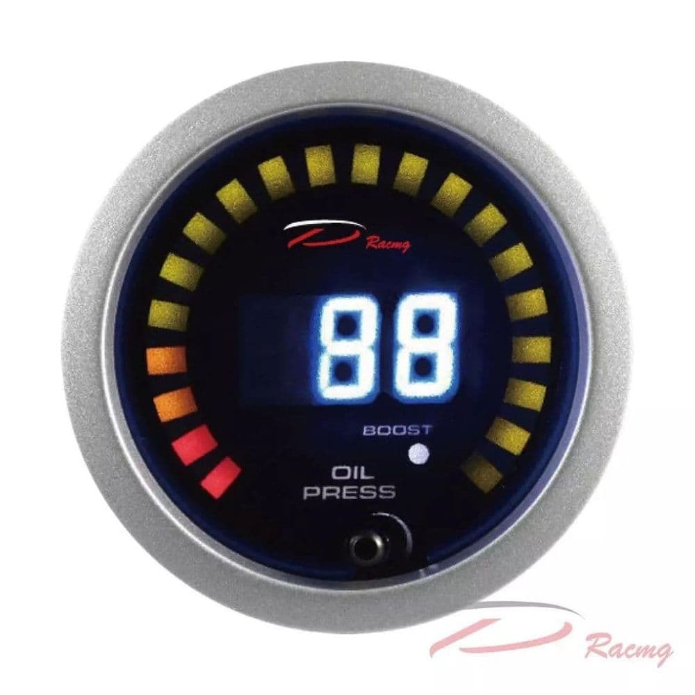 DEPO RACING 52MM LED 2IN1 BOOST GAUGE/OIL PRESSURE GAUGE