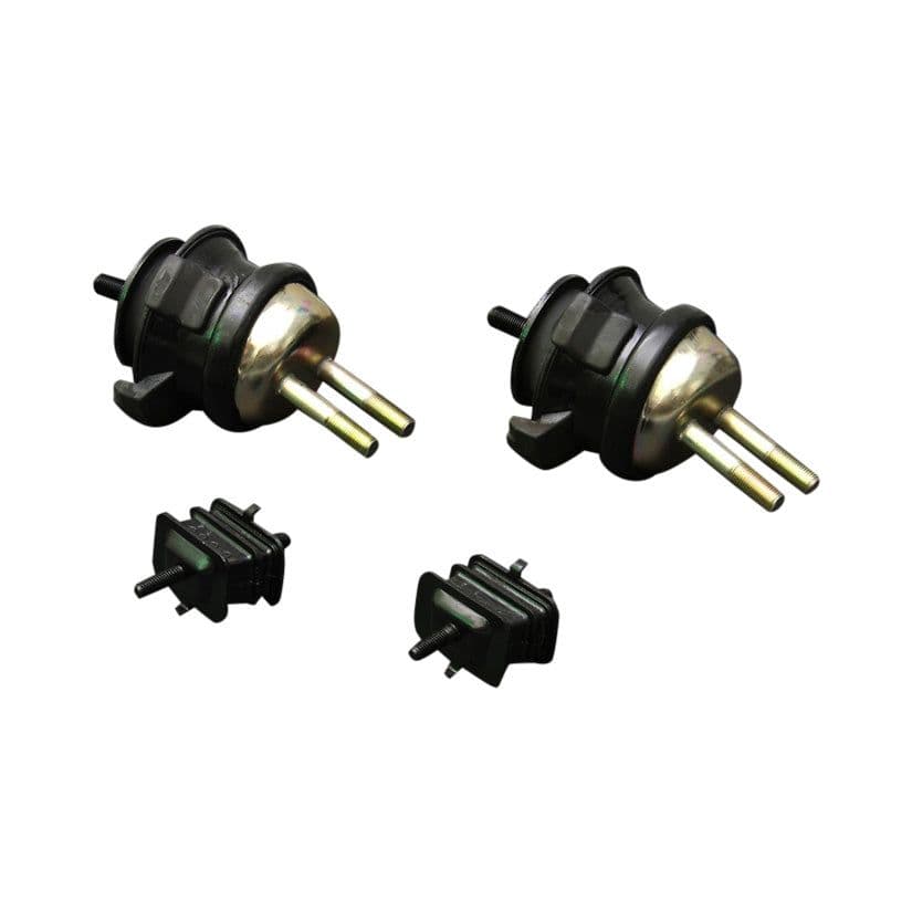 HARDRACE HARDENED RUBBER STREET ENGINE AND TRANSMISSION MOUNT 4PC SET