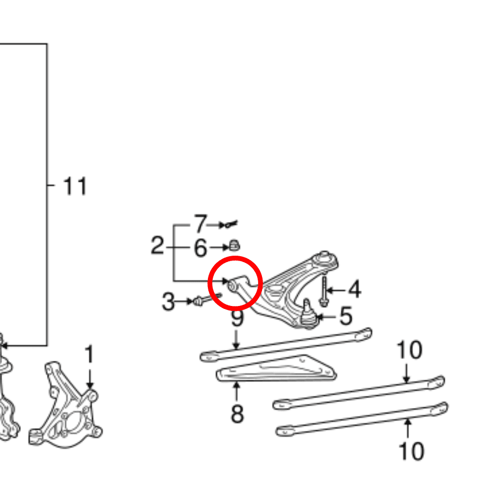 SuperPro Front Control Arm Lower-Inner Bush Kit | 2009 Audi A4 (SPF5188K)