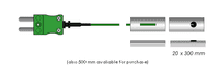 Pair of pipe clamp temperature probes wrap-round