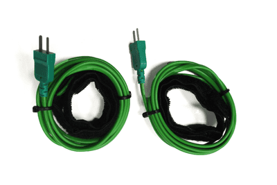 Pair of pipe clamp temperature probes wrap-round
