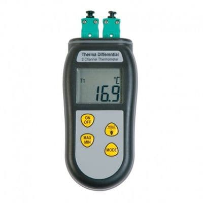 Therma Differential Thermometer Two Channel, T1 or T2 or T1 minus T2 differential