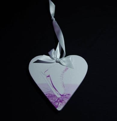 Hanging heart decoration - 3 colour options