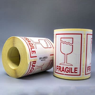 Fragile Glass Label (500)