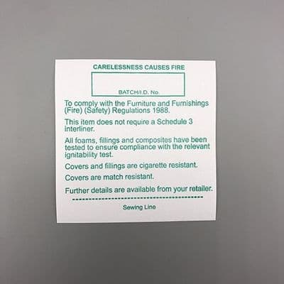 Short permenant label. Carelessness Causes Fire (Does Not Require)