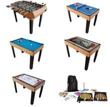 4ft BCE Riley 21 Games M21B-1S Pool Table Air Hockey Football Table Tennis