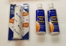 ARAMITH BALL CLEANER POLISH POOL SNOOKER TABLE, BILLIARD BALLS 2 CLEANER POLISH & MICRO FIBRE CLOTH