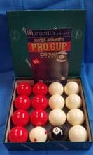 ARAMITH PREMIER POOL BALLS TOURNAMENT 2" RED & WHITE POOL BALLS PRO CUP ADDITION BRAND NEW