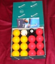 ARAMITH PREMIER POOL BALLS TOURNAMENT 2" RED & YELLOW POOL BALLS WITH  PRO CUP ADDITION