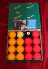 Aramith Premier Tournament Pool Balls 2" Red & Yellow Pro Cup Addition
