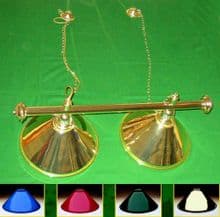 LUXURY ROSETTA BRASS POOL SNOOKER BILLIARD TABLE LIGHTING LIGHT SHADE ISLAND UNIT