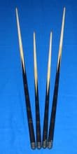 Pool Billiards Snooker Cues Assorted Sizes 2 x 48" & 2 x 57" Pack 1 Piece Cue