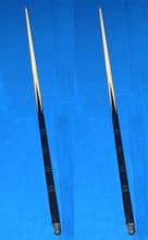 Pool Snooker Cue 2 x 1 Piece Standard 57 Inch (144cm)