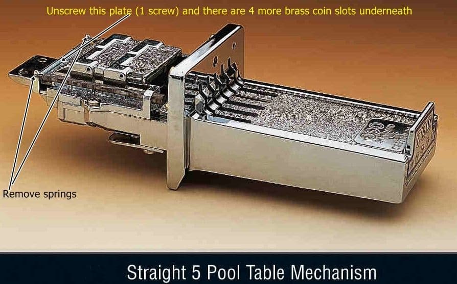 Universal Pool Table football any table coin mechanism replaces 5 or 6