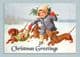 6 Pack of  Vintage Christmas Postcards Santa, Robins, Holly, Girl with Dogs etc