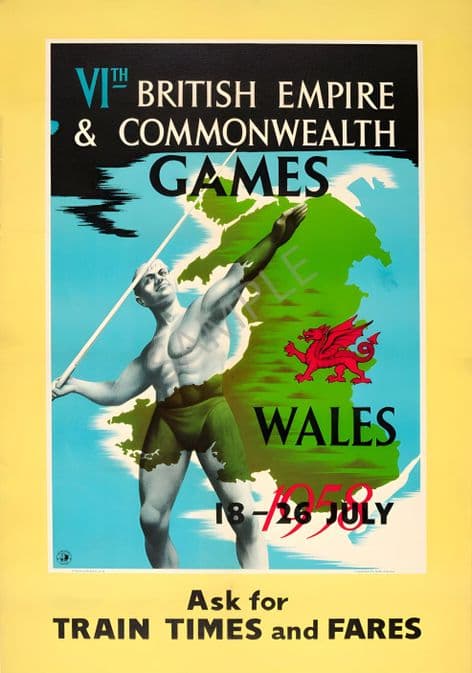 6th  Commonwealth games Wales 1958