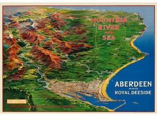 Aberdeen Map Royal Deeside Scotland Frank Mason