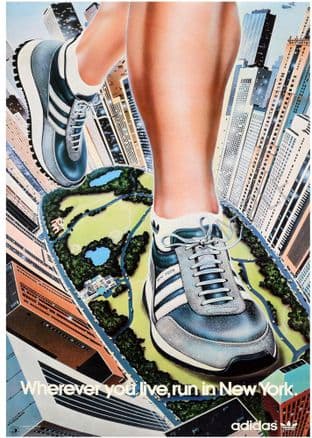 Adidas New York trainer's Advertising Poster