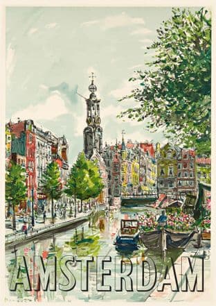 AMSTERDAM Travel POster