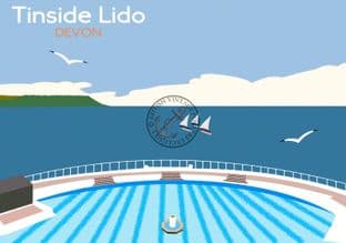 ART DECO Poster Tinside Lido, Plymouth, Devon