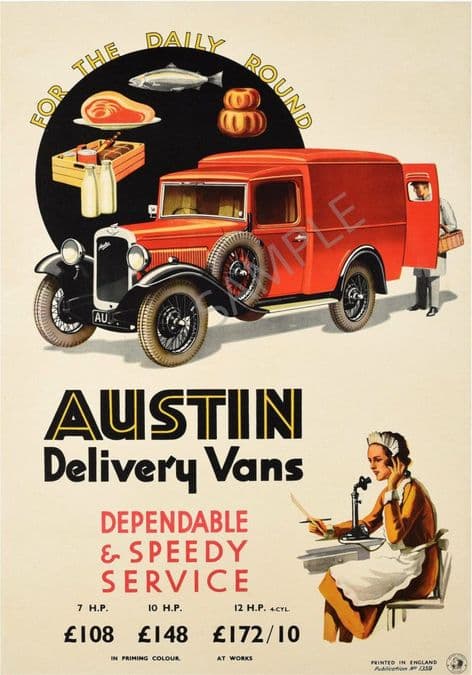 Austin Delivery Vans Poster