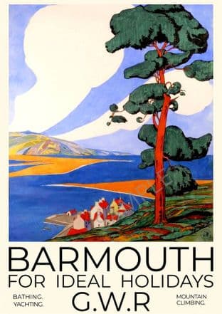 Barmouth railway poster GWR