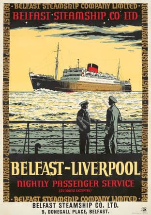 Belfast Steamship co Belfast - Liverpool daily service