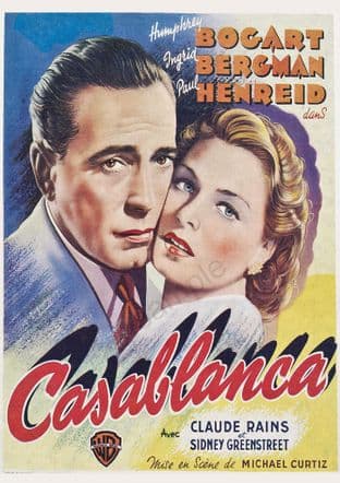 Bogart / Bergman Casablanca Movie Poster