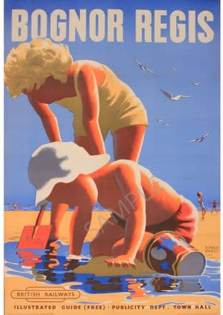 Bognor Regis British Railways Beach Scene