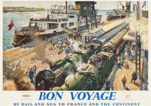 Bon Voyage Terence Cuneo Rail and Sea by BR SNFC